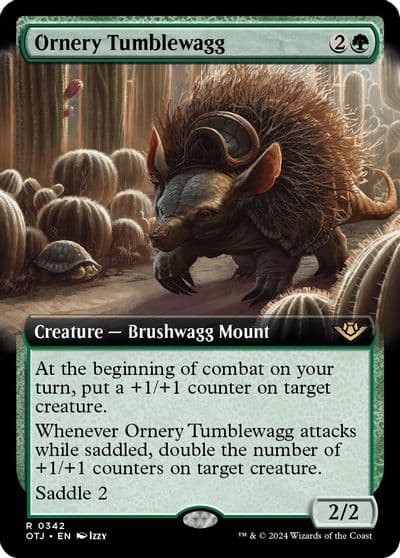 Ornery Tumblewagg Extended Art Outlaws of Thunder Junction Magic card