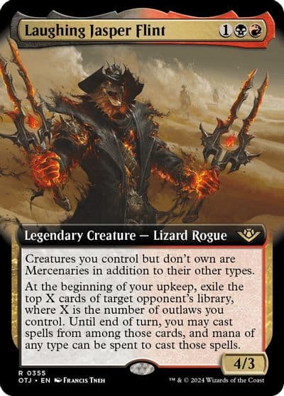 Laughing Jasper Flint Extended Art Outlaws of Thunder Junction Magic card