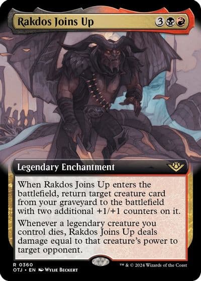 Rakdos Joins Up Extended Art Outlaws of Thunder Junction Magic card