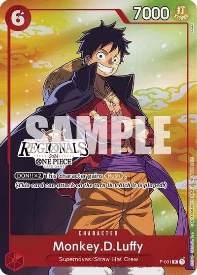 MonkeyDLuffy 001 Online Regional 2024 Vol 2 Participant One Piece Promotion Cards One Piece card
