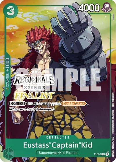 EustassCaptainKid Online Regional 2024 Vol 2 Finalist One Piece Promotion Cards One Piece card