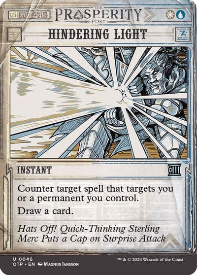 Hindering Light Outlaws of Thunder Junction: Breaking News Magic card