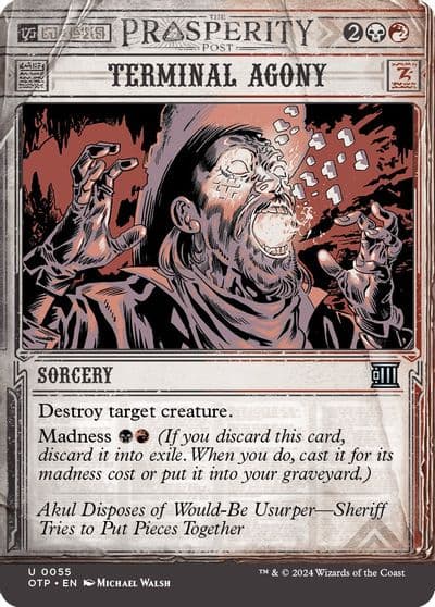 Terminal Agony Outlaws of Thunder Junction: Breaking News Magic card