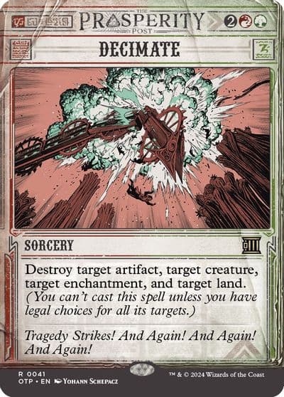 Decimate Outlaws of Thunder Junction: Breaking News Magic card