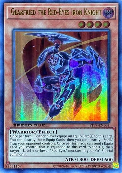 Gearfried the Red Eyes Iron Knight Speed Duel: Tournament Pack 7 Yu-Gi-Oh! card