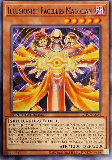 Illusionist Faceless Magician Speed Duel: Tournament Pack 7 Yu-Gi-Oh! card