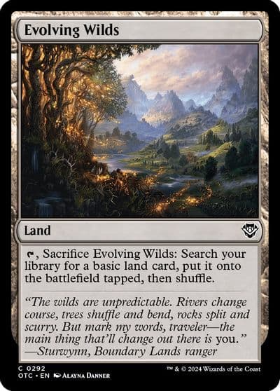 Evolving Wilds Commander: Outlaws of Thunder Junction Magic card