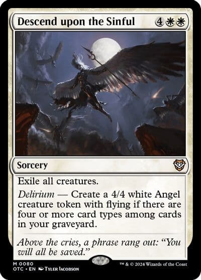 Descend upon the Sinful Commander: Outlaws of Thunder Junction Magic card