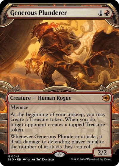Generous Plunderer Showcase Outlaws of Thunder Junction: The Big Score Magic card
