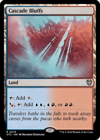 Cascade Bluffs Commander: Outlaws of Thunder Junction Magic card