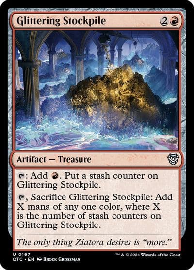 Glittering Stockpile Commander: Outlaws of Thunder Junction Magic card