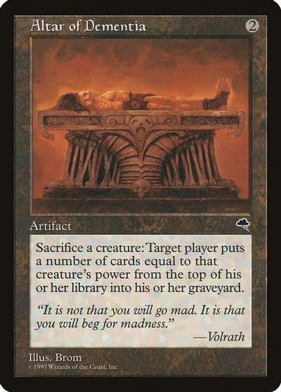 Altar of Dementia Tempest Magic card
