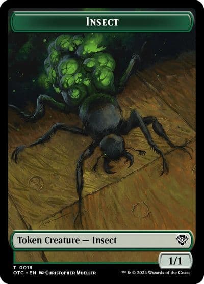 Insect Elemental 0017 Double Sided Token Commander: Outlaws of Thunder Junction Magic card