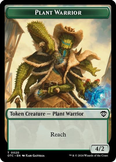 Plant Warrior Plant Double Sided Token Commander: Outlaws of Thunder Junction Magic card