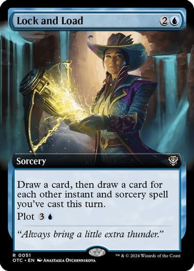 Lock and Load Extended Art Commander: Outlaws of Thunder Junction Magic card
