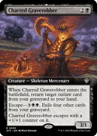 Charred Graverobber Extended Art Commander: Outlaws of Thunder Junction Magic card