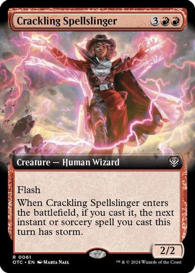 Crackling Spellslinger Extended Art Commander: Outlaws of Thunder Junction Magic card