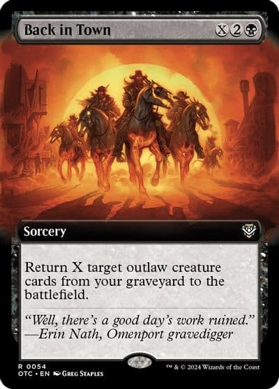 Back in Town Extended Art Commander: Outlaws of Thunder Junction Magic card