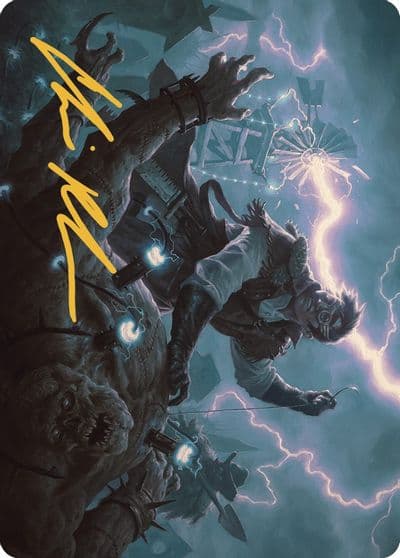 Geralf the Fleshwright Art Card Gold Stamped Signature Art Series: Outlaws of Thunder Junction Magic card