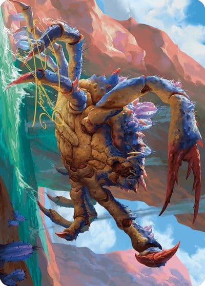 Canyon Crab Art Card Gold Stamped Signature Art Series: Outlaws of Thunder Junction Magic card