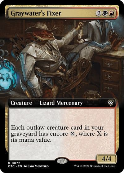 Graywaters Fixer Extended Art Commander: Outlaws of Thunder Junction Magic card