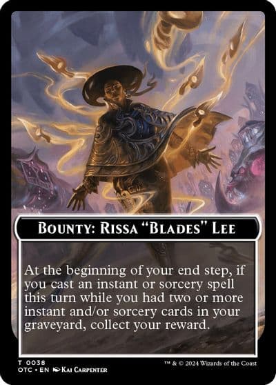 Bounty Rissa Blades Lee Bounty Rules Double Sided Token Commander: Outlaws of Thunder Junction Magic card