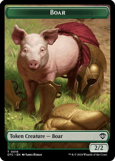 Boar Treasure Double Sided Token Commander: Outlaws of Thunder Junction Magic card