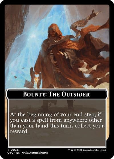 Bounty The Outsider Bounty Rules Double Sided Token Commander: Outlaws of Thunder Junction Magic card