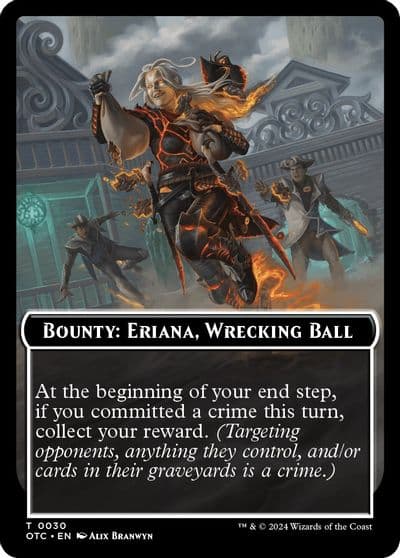 Bounty Eriana Wrecking Ball Bounty Rules Double Sided Token Commander: Outlaws of Thunder Junction Magic card