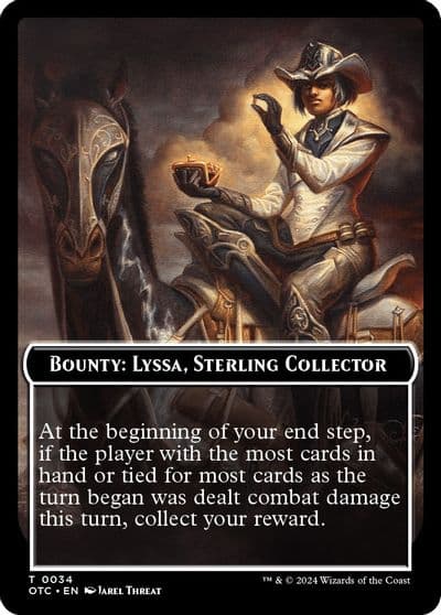 Bounty Lyssa Sterling Collector Bounty Rules Double Sided Token Commander: Outlaws of Thunder Junction Magic card