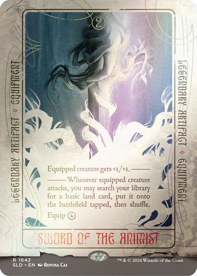 Sword of the Animist Rainbow Foil Secret Lair Drop Series Magic card