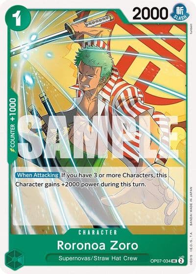 Roronoa Zoro 034 500 Years in the Future One Piece card