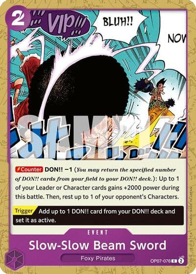 Slow Slow Beam Sword 500 Years in the Future One Piece card