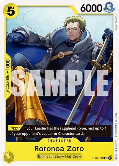 Roronoa Zoro 113 500 Years in the Future One Piece card