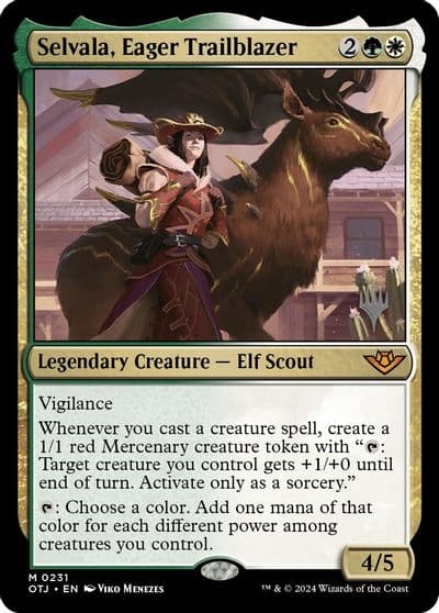 Selvala Eager Trailblazer Promo Pack: Outlaws of Thunder Junction Magic card