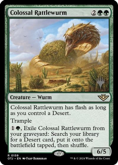 Colossal Rattlewurm Promo Pack: Outlaws of Thunder Junction Magic card