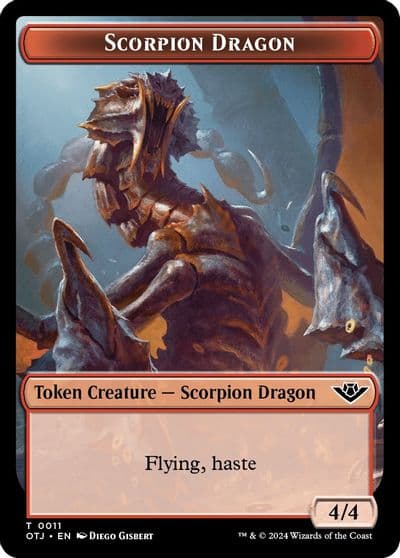 Scorpion Dragon Token Outlaws of Thunder Junction Magic card