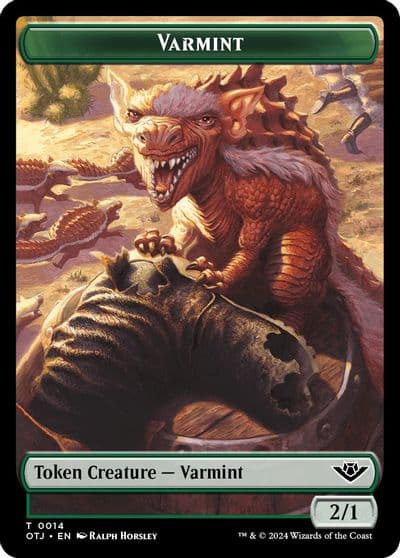 Varmint Plot Double Sided Token Outlaws of Thunder Junction Magic card
