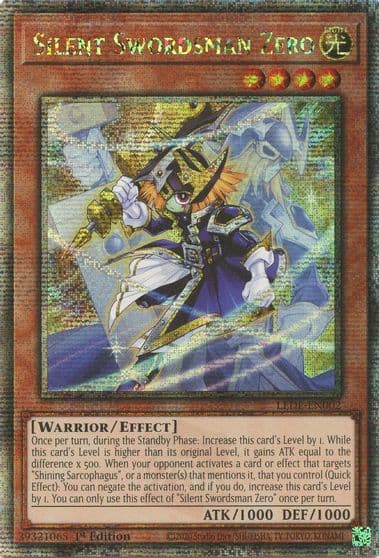 Silent Swordsman Zero Quarter Century Secret Rare Legacy of Destruction Yu-Gi-Oh! card