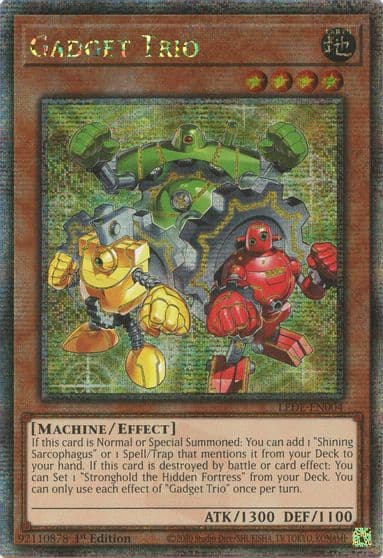 Gadget Trio Quarter Century Secret Rare Legacy of Destruction Yu-Gi-Oh! card