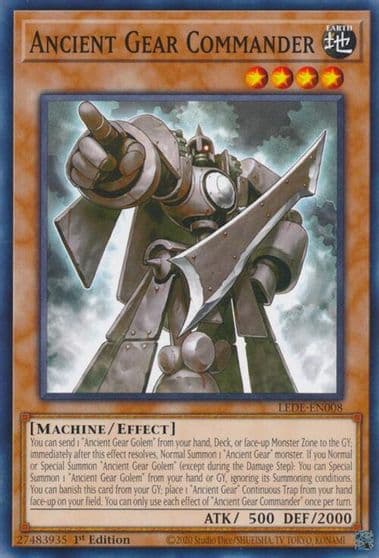 Ancient Gear Commander Legacy of Destruction Yu-Gi-Oh! card