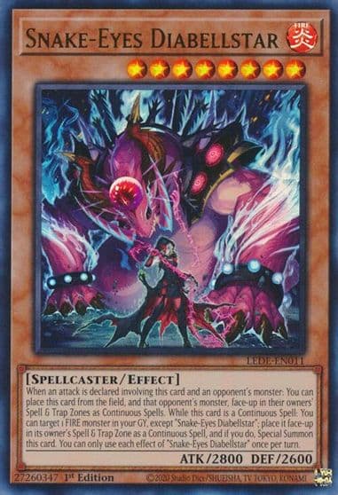 Snake Eyes Diabellstar Legacy of Destruction Yu-Gi-Oh! card