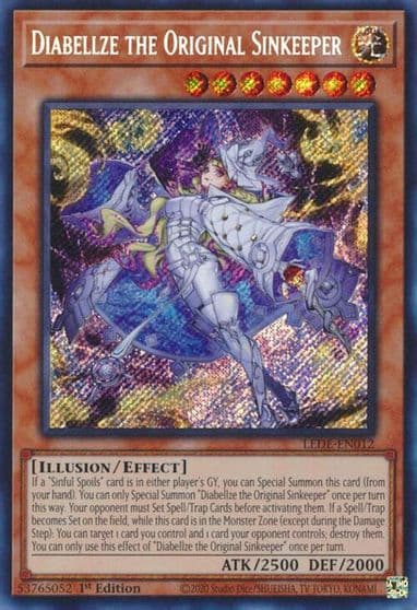 Diabellze the Original Sinkeeper Legacy of Destruction Yu-Gi-Oh! card