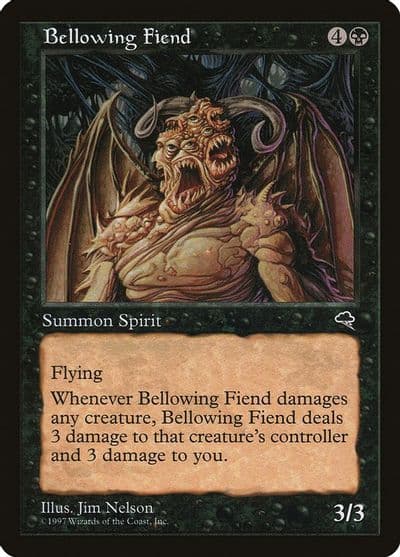 Bellowing Fiend Tempest Magic card