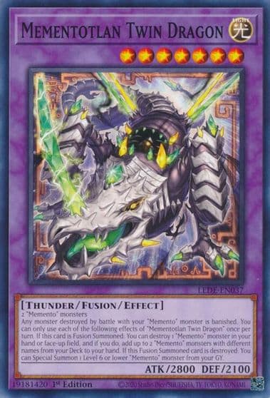 Mementotlan Twin Dragon Legacy of Destruction Yu-Gi-Oh! card