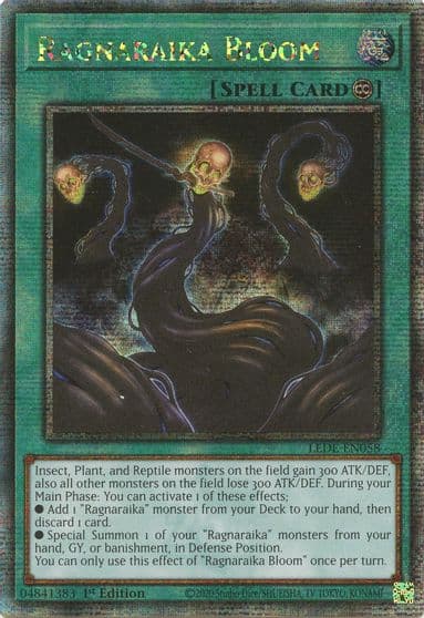Ragnaraika Bloom Quarter Century Secret Rare Legacy of Destruction Yu-Gi-Oh! card