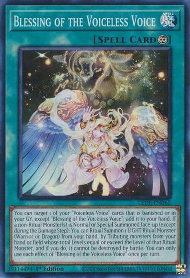 Blessing of the Voiceless Voice Legacy of Destruction Yu-Gi-Oh! card