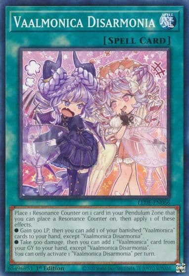 Vaalmonica Disarmonia Legacy of Destruction Yu-Gi-Oh! card