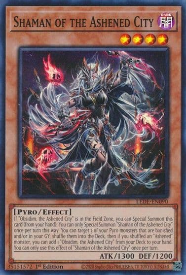 Shaman of the Ashened City Legacy of Destruction Yu-Gi-Oh! card