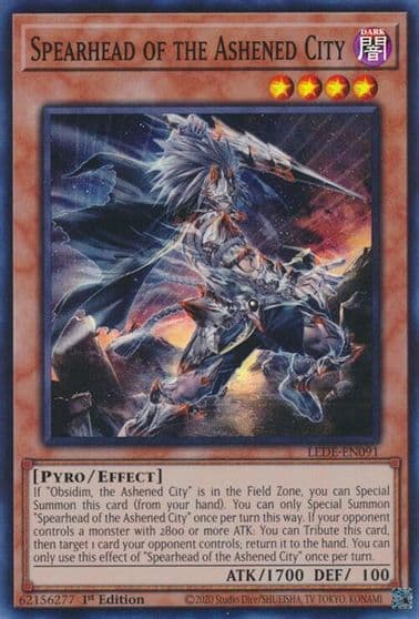 Spearhead of the Ashened City Legacy of Destruction Yu-Gi-Oh! card